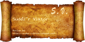 Sudár Viktor névjegykártya