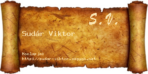 Sudár Viktor névjegykártya